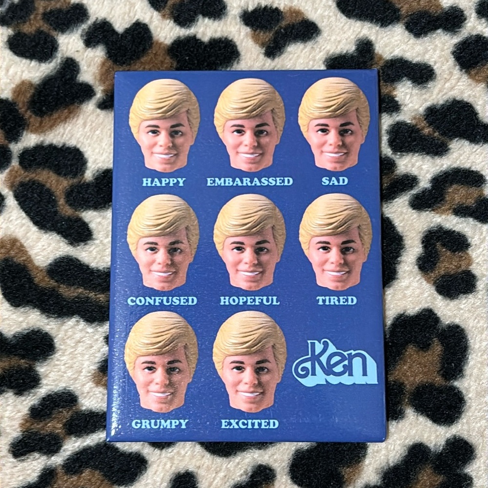 BARBIE Ken 💙 Fridge Magnet Dorm Home Doll Facial Expressions Mood Mattel